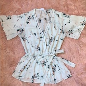 White floral top